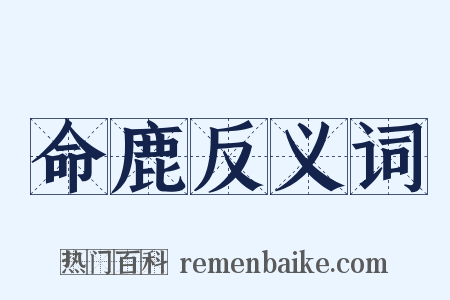 命鹿反义词是什么意思的图片